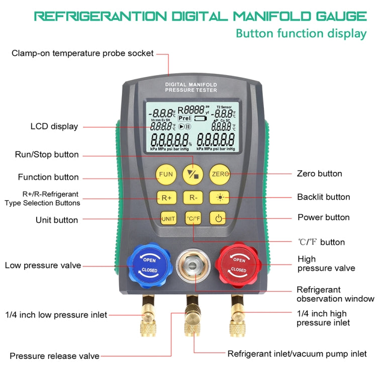 DUOYI DY517 Car Air Conditioning Repair Electronic Refrigerant Meter Air Conditioning Fluoride Meter, DY517 DUOYI DY517 Car Air Conditioning Repair Electronic Refrigerant Meter Air Conditioning Fluoride Meter, DY517